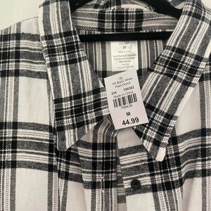 Button up dress flannel NWT